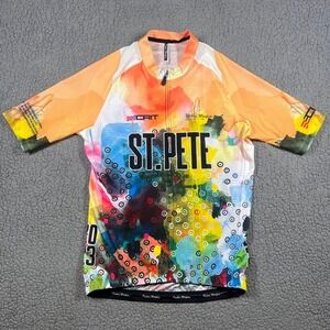 Pedal Mafia St Pete Crit Championship Cycling Jersey Mens Large Multi Color Zip
